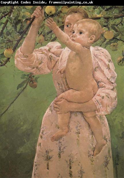 Mary Cassatt Drinks trying to reach an apple
